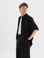 Брюки FOS Широкие из вискозы Черные