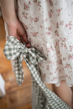 Платье Милана из муслина для беременных и кормящих, Айвори с цветами