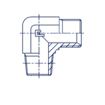 Штуцер FC90 BSP 1/4" BSPT 1/4" нерж.