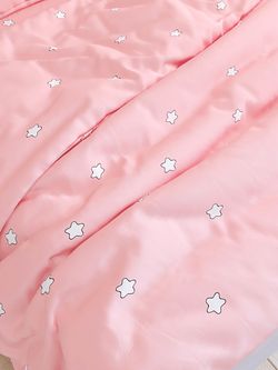Постельное белье Сказка "Спящие звезды (розовые)" 2-спальный Наволочка 50х70 см 2 шт Простынь на резинке 160х200 см Пододеяльник 175х215 см, перкаль