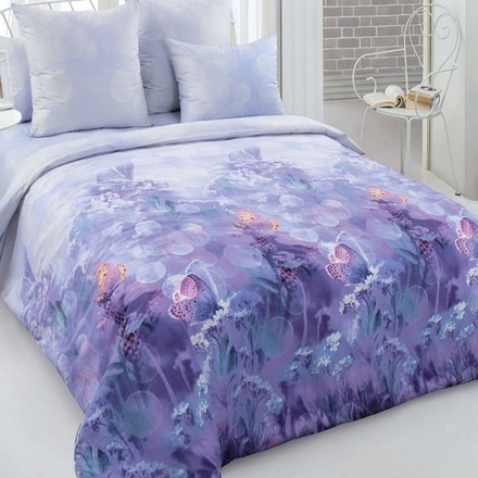 Комплект постельного белья "П37. СИРЕНЕВЫЙ ТУМАН", перкаль, 100% хлопок.