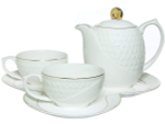 Чайный набор 4 предмета 250мл "Снежная королева", форма круглая