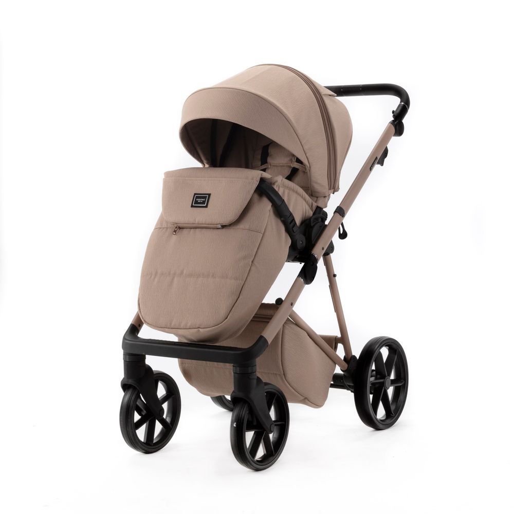 Детская универсальная коляска Adamex Delta Natura - DN-5 Camel (т. бежевый, ткань)