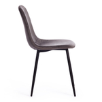 Стул BREEZE (mod. 4724) Велюр/металл , 44 х 53 х 87 см, Dark grey (темно-серый) HLR24 / черный