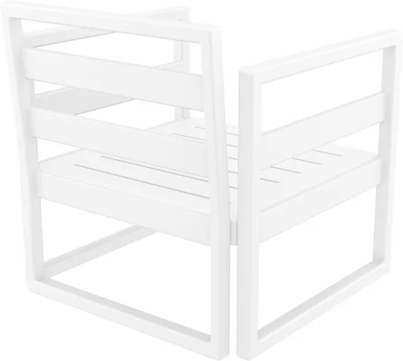 Кресло уличное пластиковое Mykonos, белый, светло-коричневый