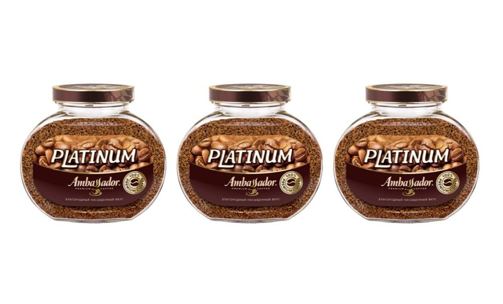 Кофе растворимый Ambassador Platinum 190 г 3 шт