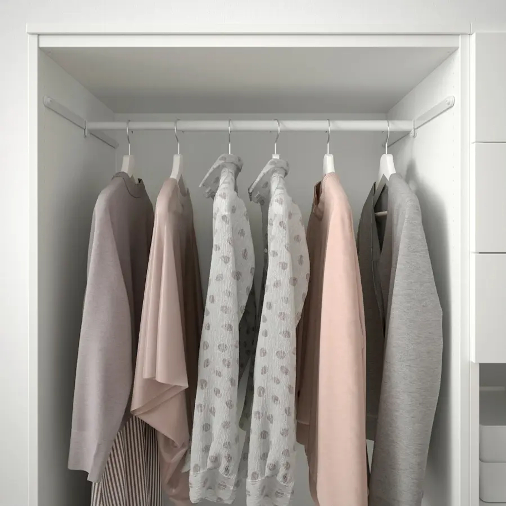 Гардеробная система - PLATSA/FONNES/SANNIDAL IKEA/ ПЛАТСА/ФОННЕС/САННИДАЛЬ ИКЕА, 57х123х240 см, белый