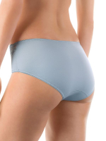 Нежно-голубые высокие трусики с кружевом на поясе (Размер: 50) (Цвет: нежно-голубой)
