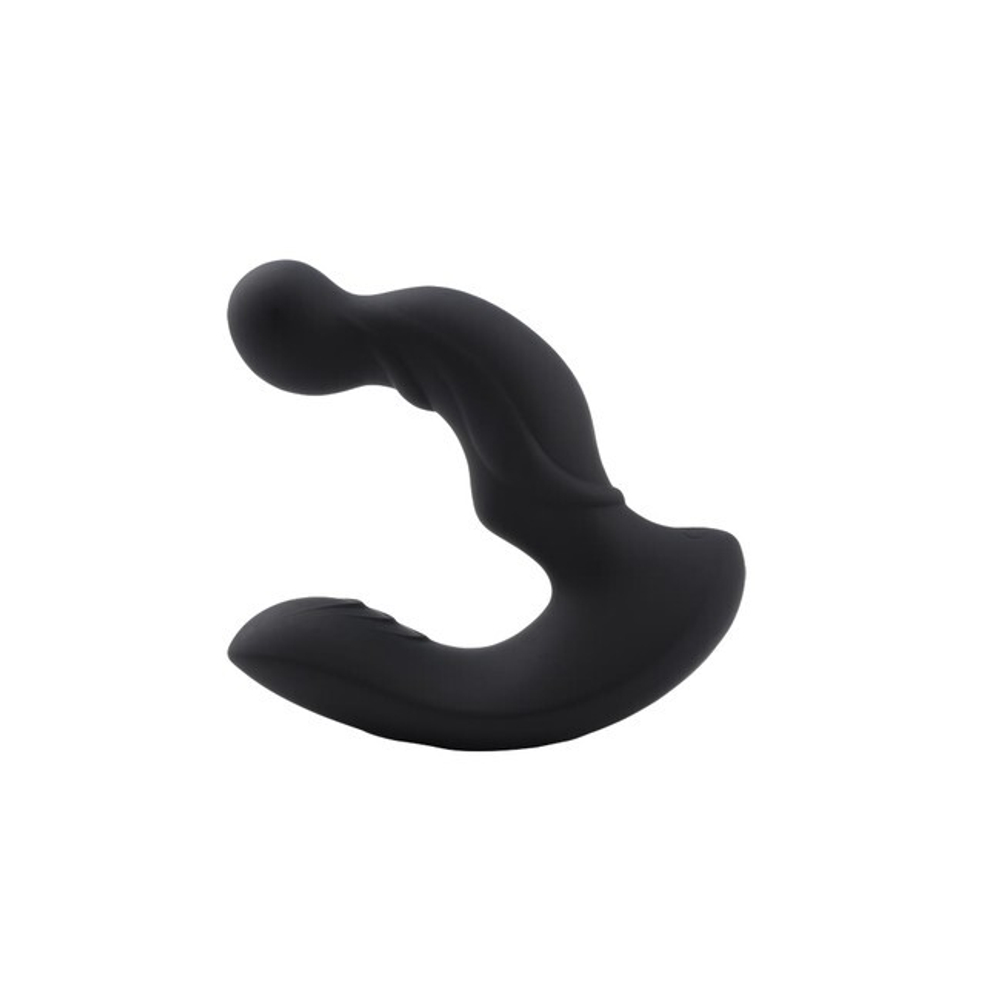 Перезаряжаемый массажер простаты с пультом ДУ, черный (Цвет: черный)