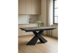 Керамический стол Woodville Хасселвуд 160(220)х90х77 baolai, черный, ножки черные