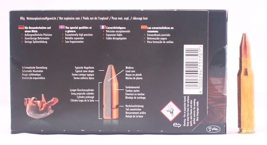 Патрон охотничий RWS калибра 30-06  DN  10,7 гр. (165 grn.) KS