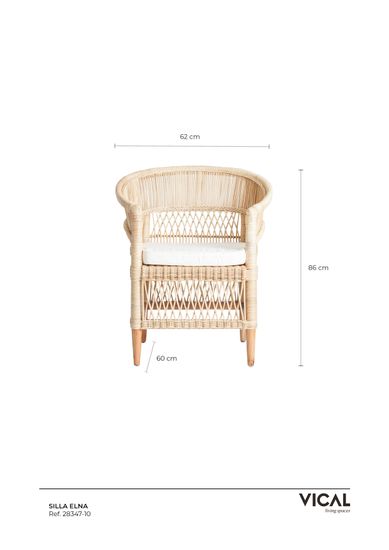 Кресло Elna натуральный цвет