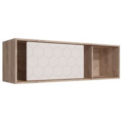 Полка купе "Войтек" М-3 (дуб баррик светлый/белый матовый), ЛДСП/МДФ, Комфорт-S, г. Ижевск