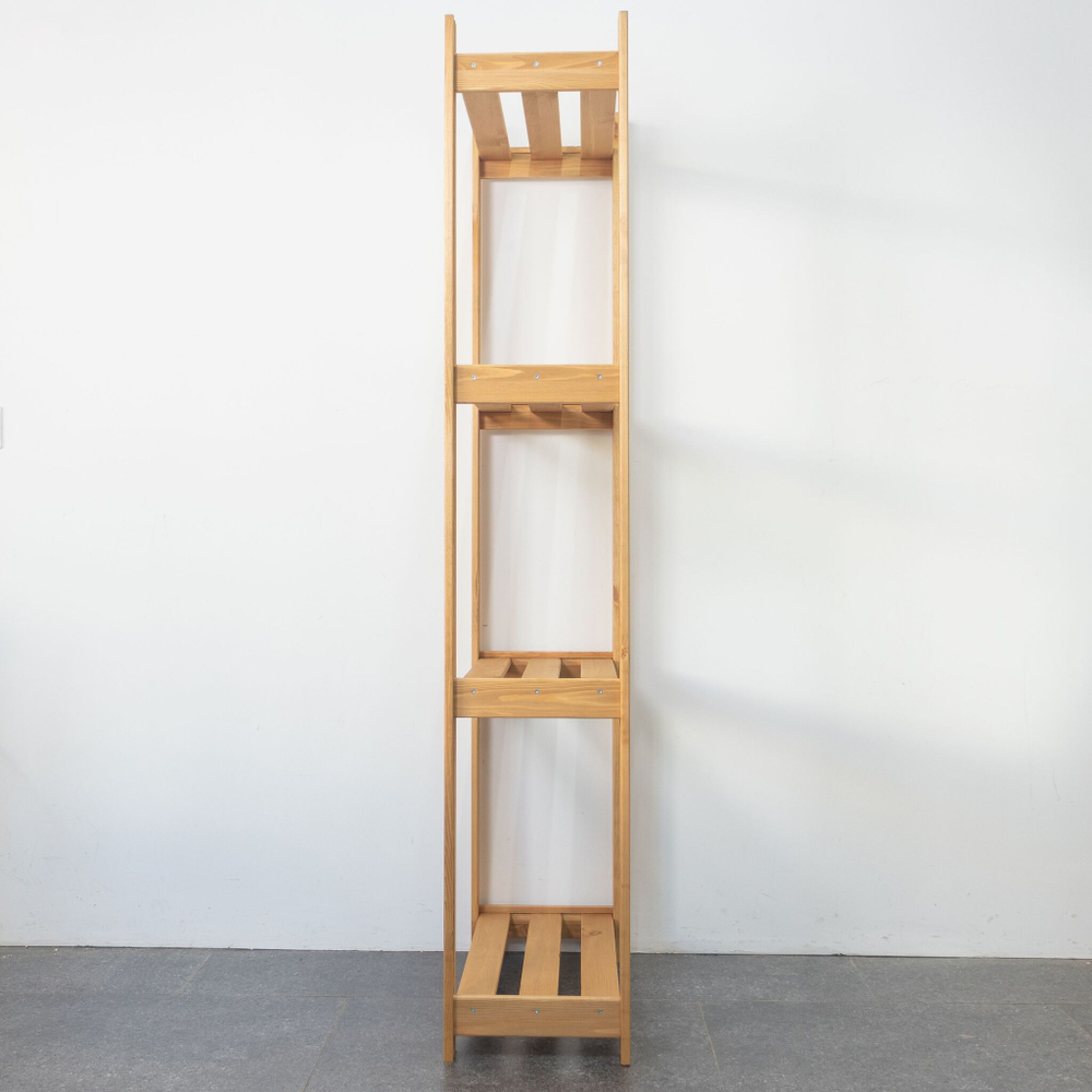 Стеллаж деревянный Альберт 159 см, бейц