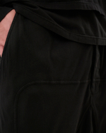 RICK OWENS DRKSHDW БРЮКИ ЧЕРНЫЕ LIDO PRISONER DRAWSTRING