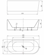 Ванна акриловая Vincea VBT-402-1800 180x80 белый