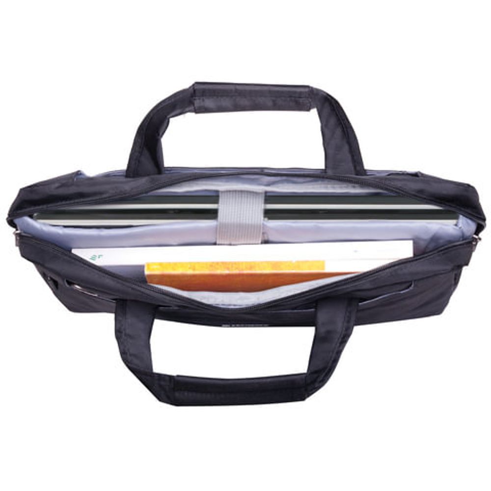 Сумка деловая BRAUBERG с отделением для ноутбука 13,3", "Chance", 3 кармана, черная, 35х25х4 см, 240455