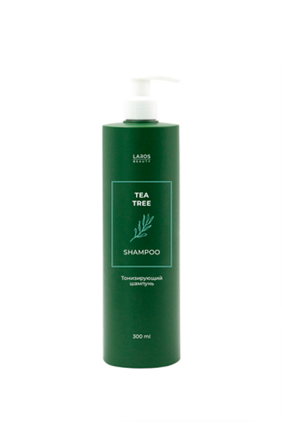 Laros Beauty Тонизирующий шампунь Tea Tree Shampoo Чайное Дерево, 300 мл.