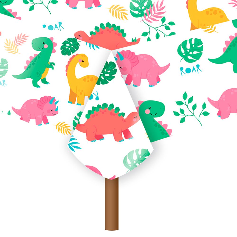 Скатерть "Милые Динозаврики"  1,8*1,3 м