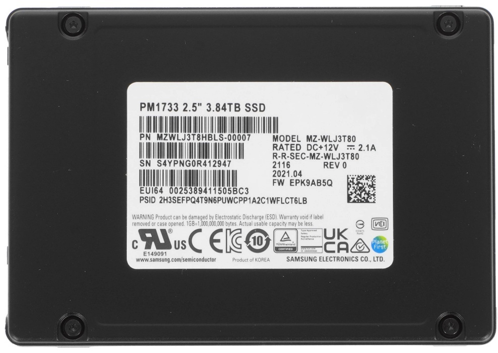 SSD Samsung MZWLJ3T8HBLS-00007 3840 Гб
