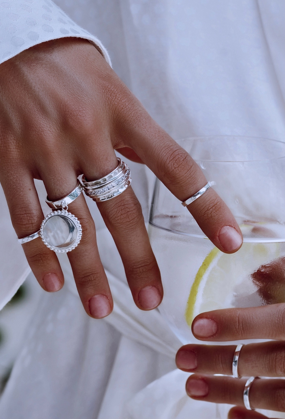 Кольцо «Мозаик» дорожка из белых цирконов