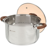 Кастрюля нерж, 5 л, крышка стекло, Daniks, Веллингтон, GS-01415-22CA, индукц