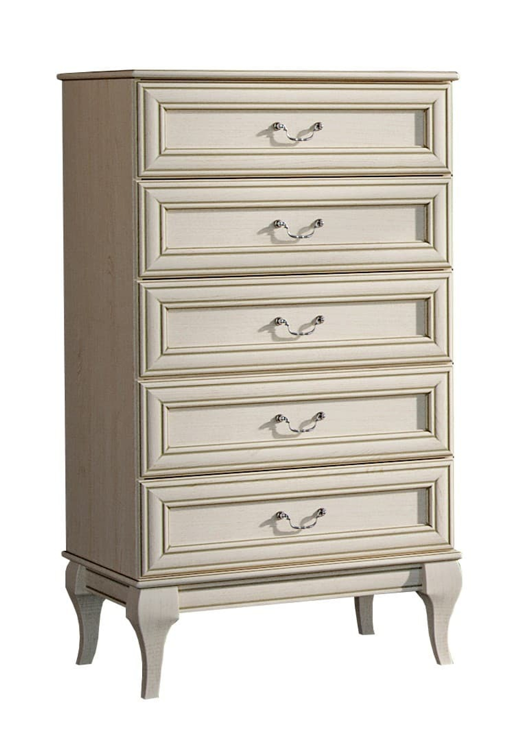 Комод Стефани - 5, дуб белый