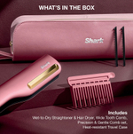 Shark SilkiPro Straight HT401UKPU выпрямитель для волос, фен-стайлер 2-в-1 Wet-to-Dry, профессиональный прибор для укладки волос, керамический выпрямитель