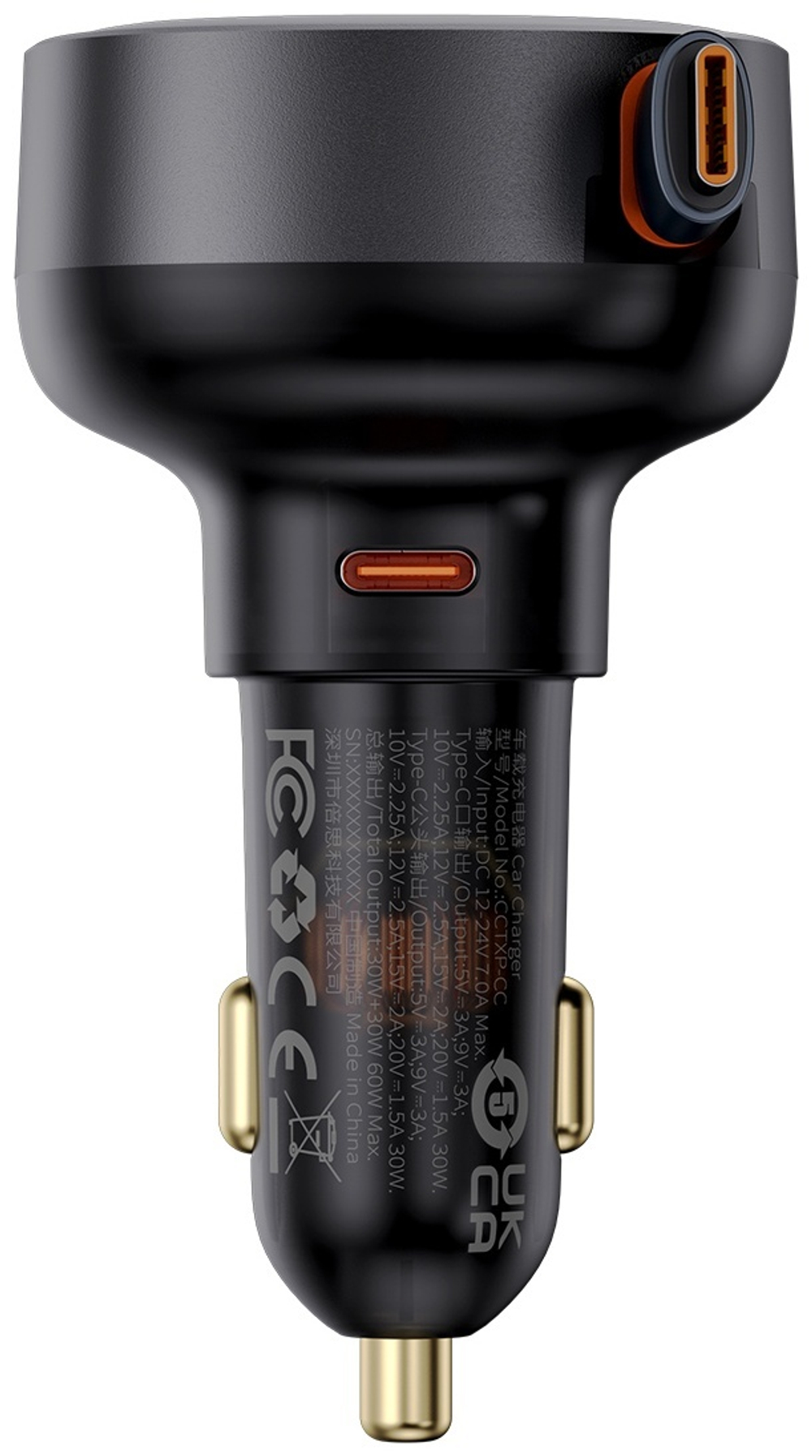 Зарядное устройство Baseus Enjoyment Pro C + C Cable 60W USB Type-C черный