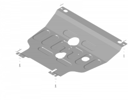 Защита Двигателя, КПП. 2 мм, Сталь для ZAZ Lanos 2009-2014, ZAZ Sens 2007-2014, Chevrolet Lanos 2005-2009 MOTODOR.73026