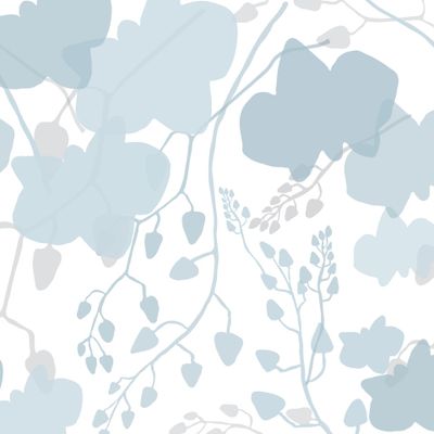 Голубые силуэты цветов