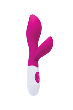 Вибратор с клиторальным стимулятором A-Toys by TOYFA Lilu, силикон, розовый, 20 см