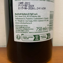 Оливковое масло BARBERA Extra Virgin D.O.P. Valli Trapanesi, BAGLIO delle SALINE, 750 мл Италия