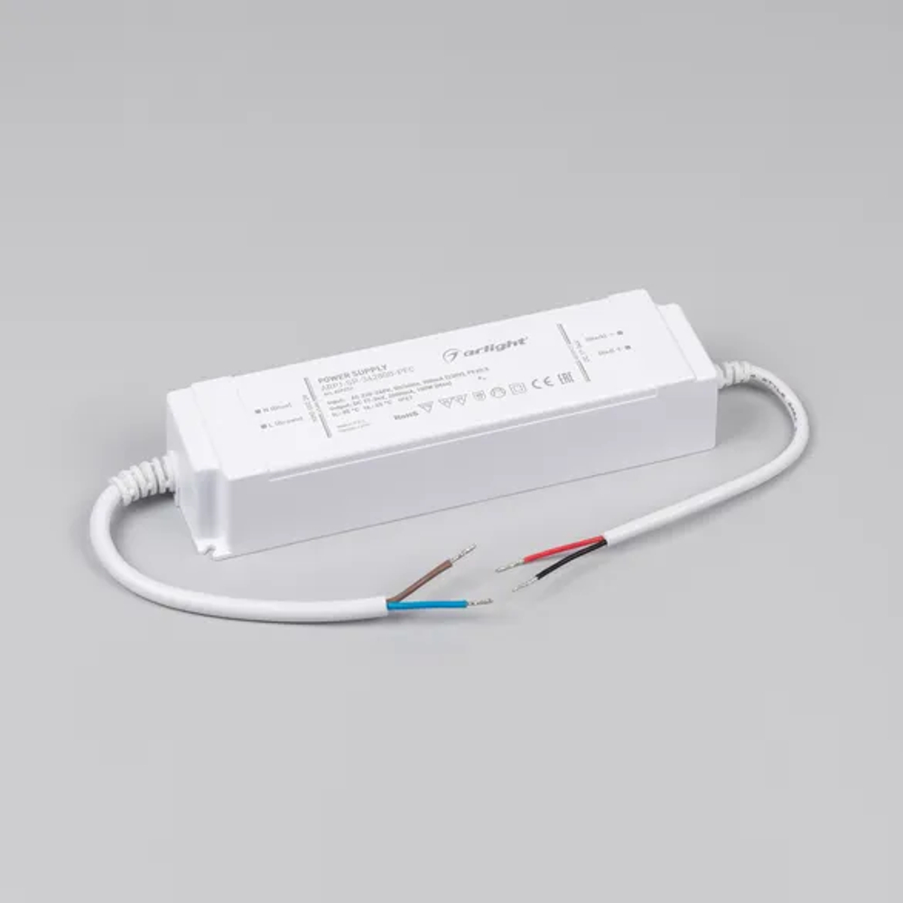 Блок питания ARPJ-SP-342800-PFC (100W, 17-34V, 2.8A) (Arlight, IP67 Пластик, 5 лет) 037272