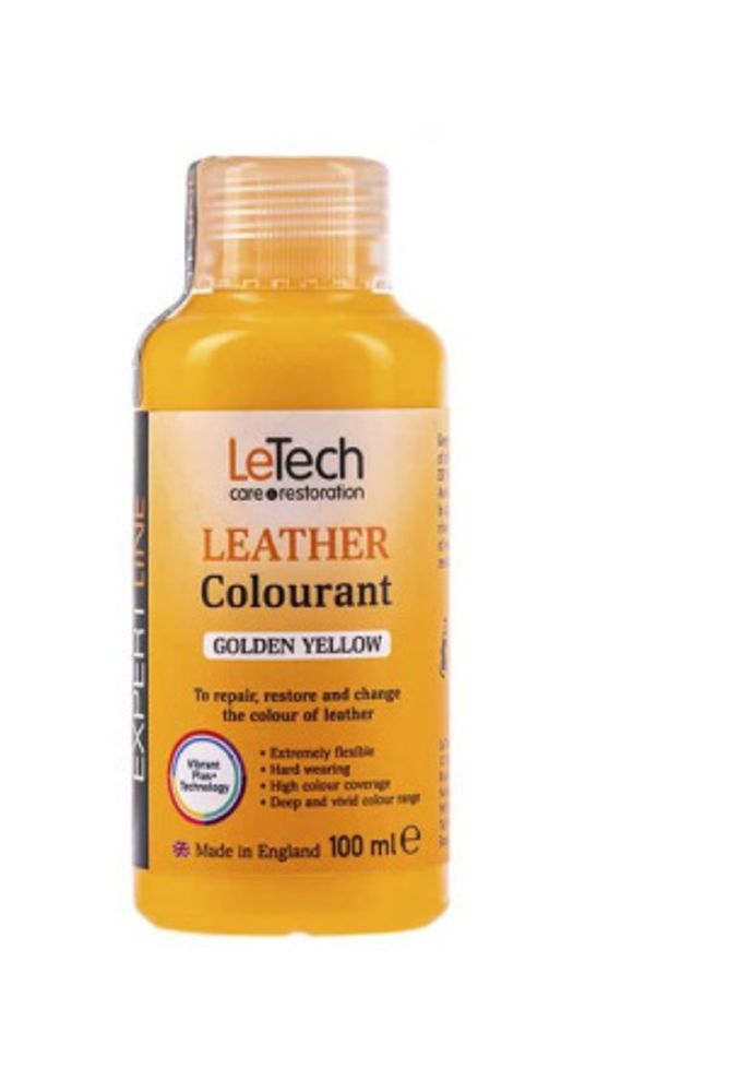 LeTech Expert Line Краска для кожи (Leather Colourant) Golden Yellow, 100мл