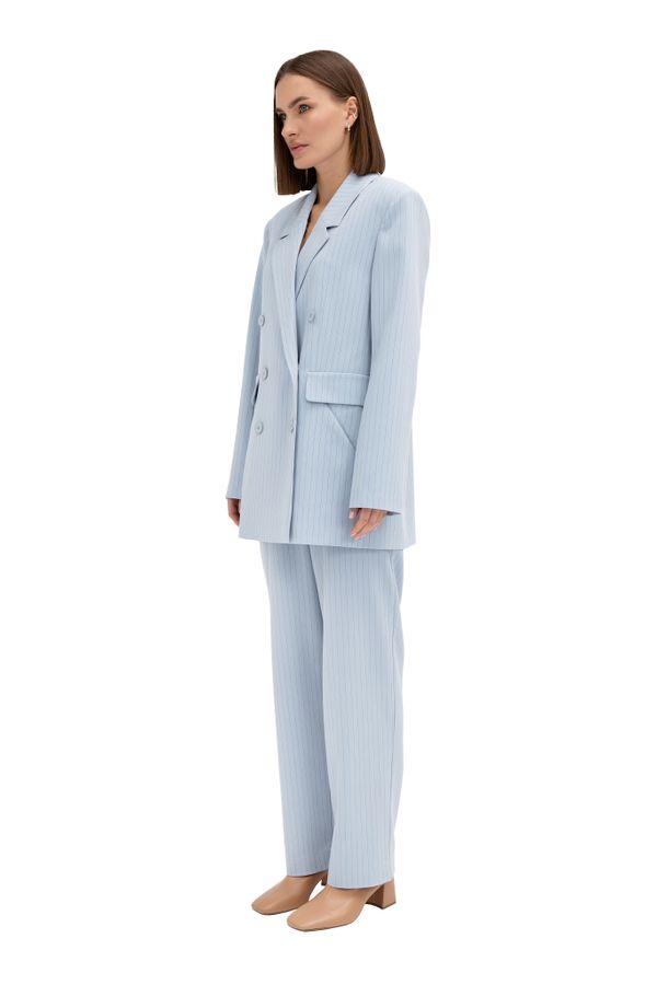 Жакет двубортный в полоску