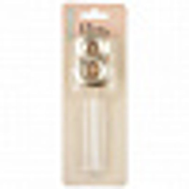 Свеча - цифра "Грани золото белое, металлик 8", с держателем, 3,5*5 + 7 см