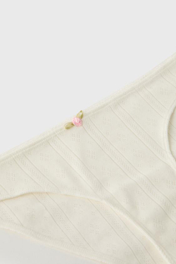 ZARA КОМПЛЕКТ ИЗ ТОПА И ТРУСОВ Z3D, ЭКРЮ