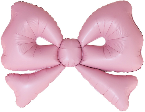 Шар (50''/127 см) Фигура, Бант, Розовый, Сатин, 1 шт.