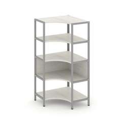 Shelf System Односекционный угловой стеллаж четырехярусный SN.STMU-411 Дуб Наварра/Металл Серый 810*