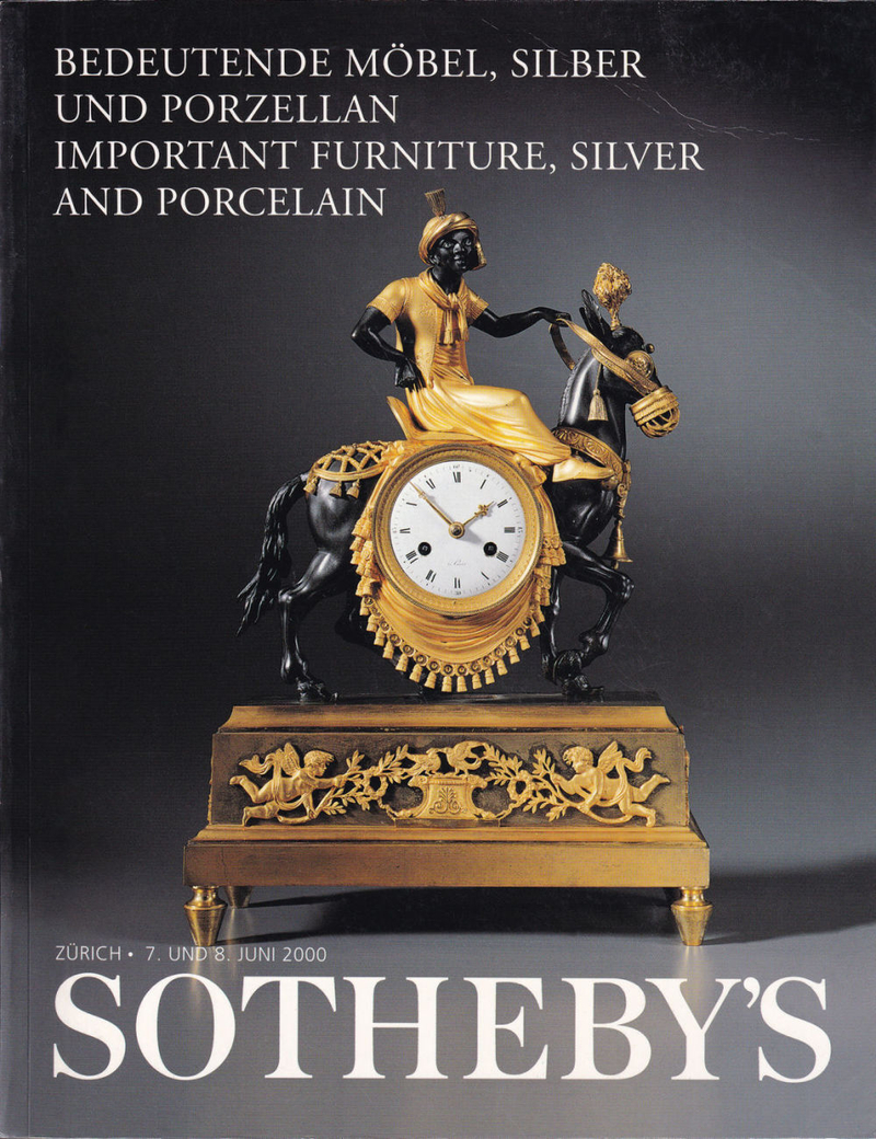 Каталог аукциона Sotheby's, Цюрих, Мебель, серебро и фарфор от 7-8 июня 2000 года