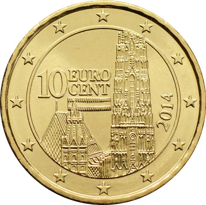 10 евроцентов 2014 Австрия (10 euro cent)