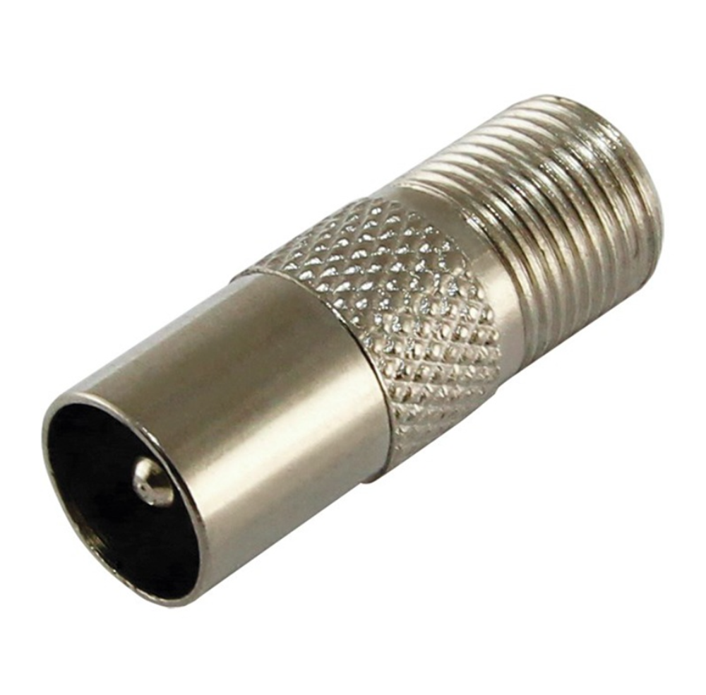 Переходник гнездо F-штекер TV, металл TDM 076098