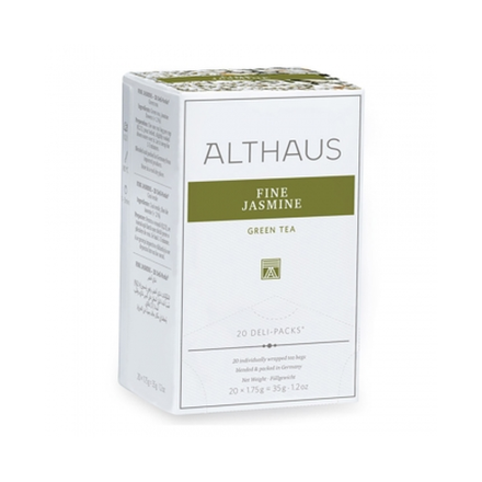 Чай зеленый с жасмином в пакетиках для чашки Althaus Fine Jasmine, 20 пак