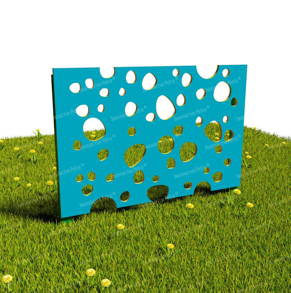 Забор уличный из экопластика Пузырьки, секция 1000х740 мм