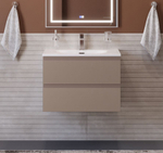 Тумба с раковиной подвесная BelBagno KRAFT-700-2C-SO-CO Бежевый матовый, раковина белая BB-8099-70