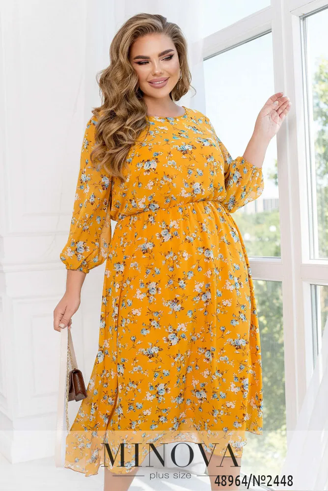 Платье 2448-желтый Minova