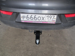 Фаркоп под квадрат для KIA Sportage 3, c 2010 г., Бизон.FA 1006-E