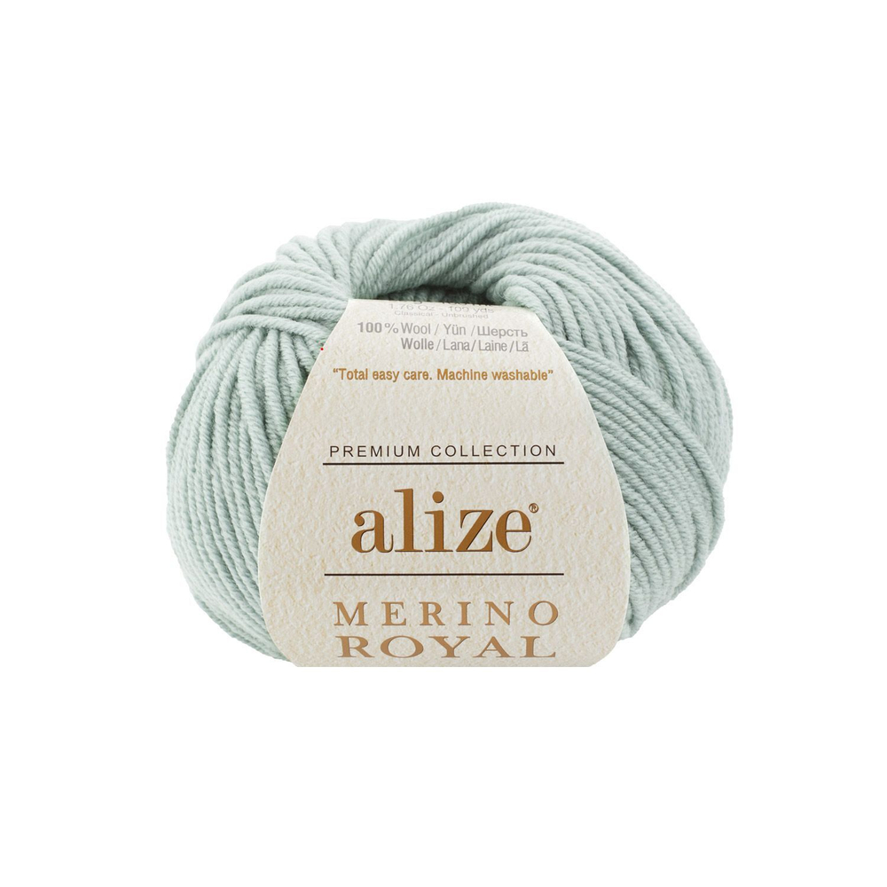 Мерино роял (Merino royal) пряжа Alize 100%шерсть5х50г/100м 522 мята