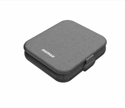 Беспроводное зарядное устройство 2 в 1 Momax Q.Mag Go 20W, складное для MagSafe + Watch, Цвет Серый